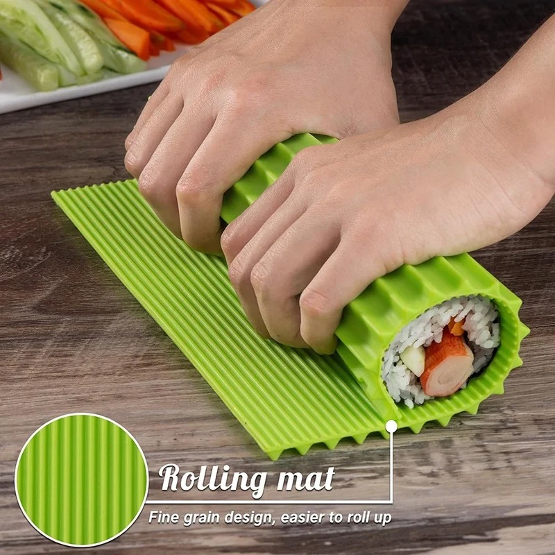 Sushi Mat Bamboo - Taklit Bambu Silikon Suşi Sarma Matı,