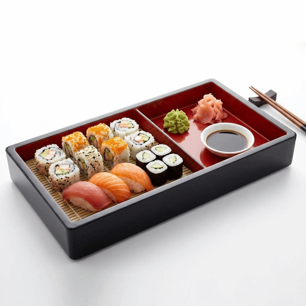 Sushi Mat Bamboo - Çok Amaçlı Soğuk Erişte Tabağı, Bambu