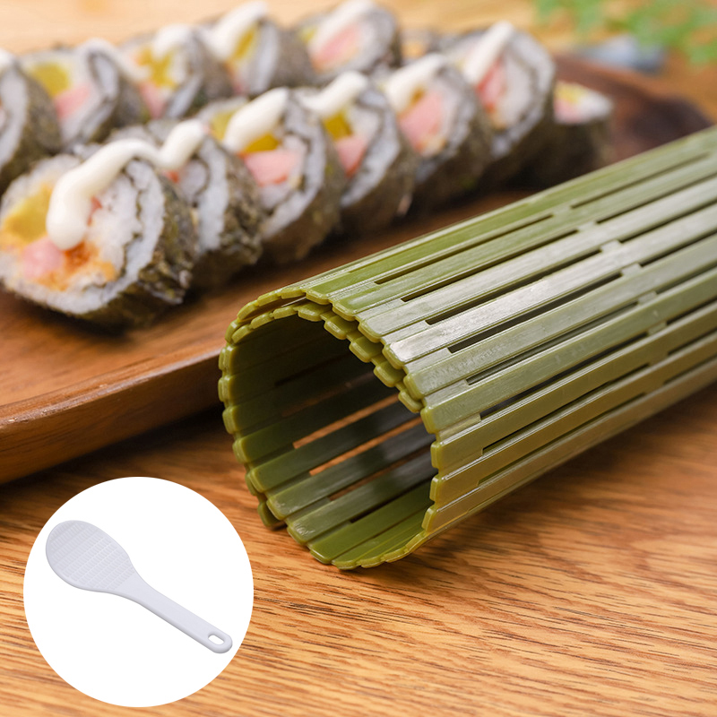 Sushi Mat Bamboo - Büyük yeşil plastik suşi aracı Kimbap