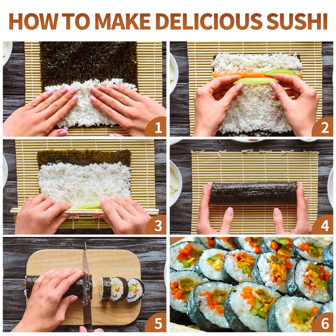 Çeşitli Bambu Suşi Matları, Ba - Sushi Mat Bamboo incelemesi ve fiyatı
